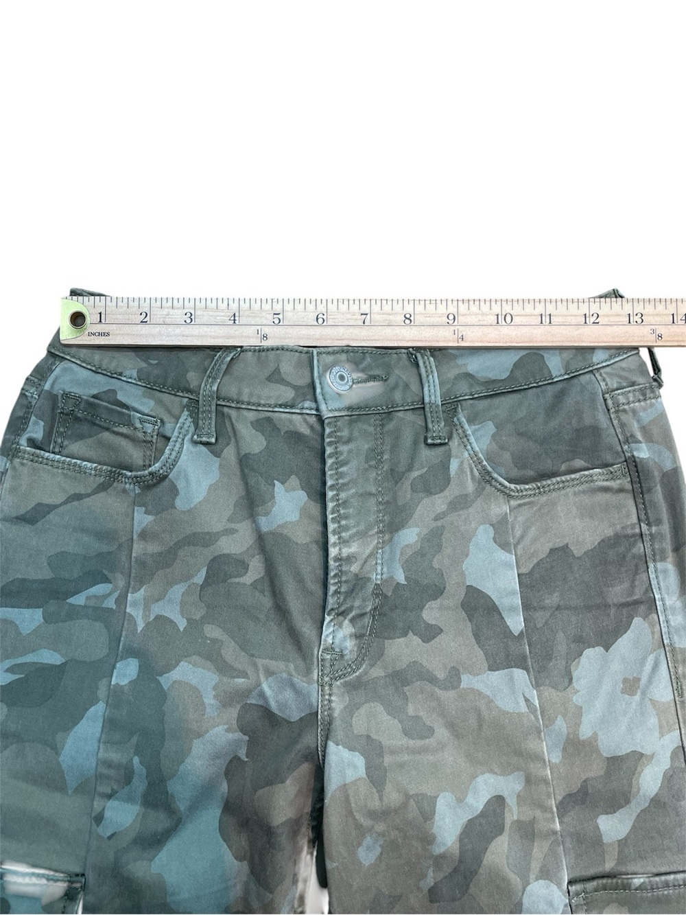Old Navy Y2K RockStar Super Skinny High Rise Pants - sz 2 Cargo Army Camo Olive - Picture 7 of 9